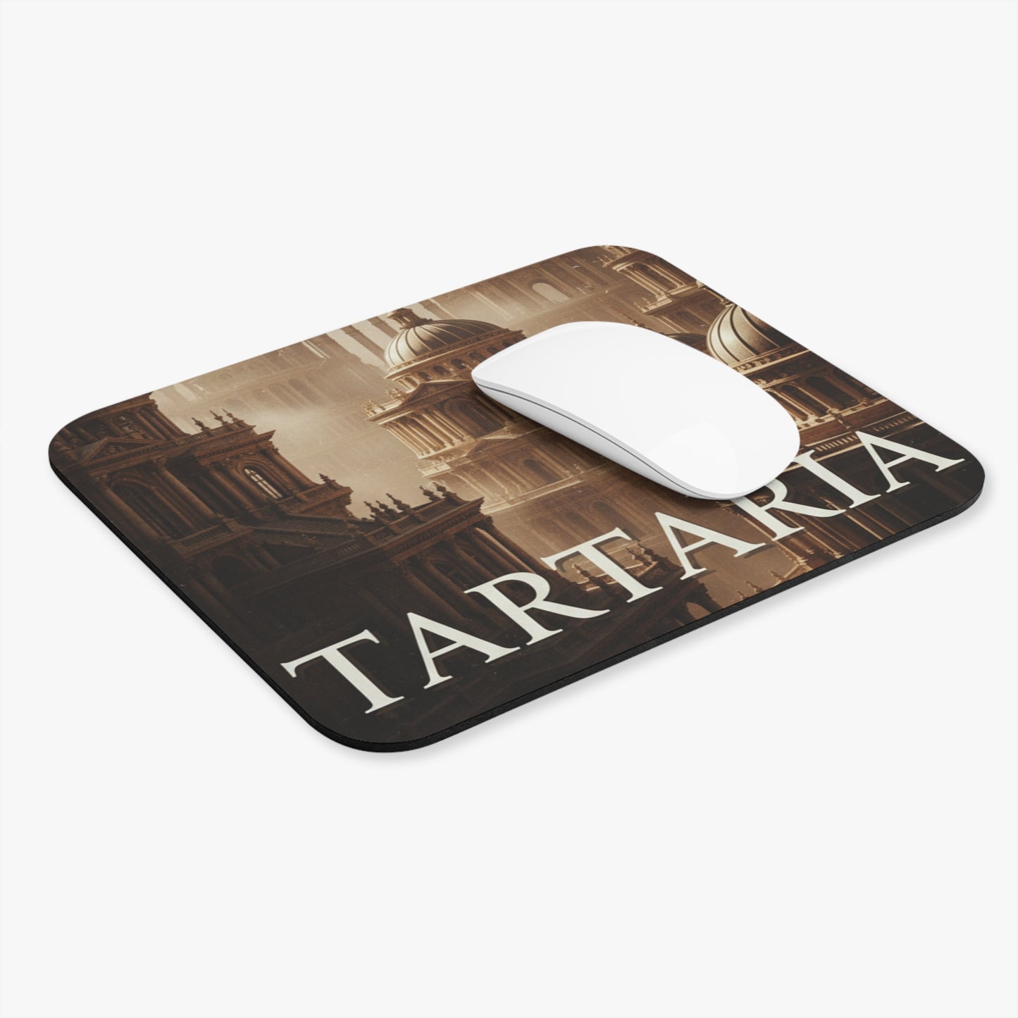 Tartaria Architectural Mouse Pad — Vintage Fantasy City Desk Mat