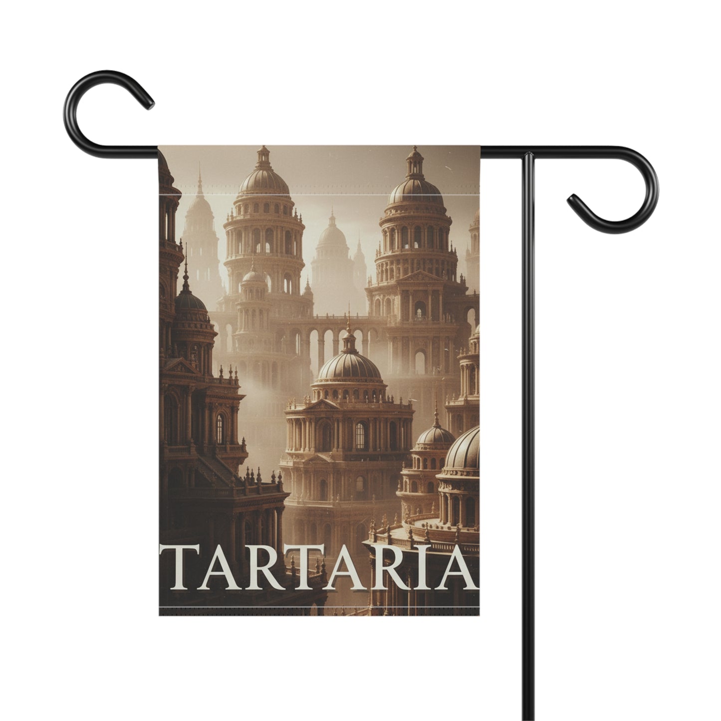Tartaria Garden Flag — Vintage Fantasy Architectural House Banner
