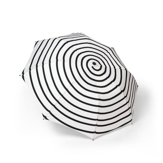 Foldable Spiral Stripe Umbrella — Compact Semi‑Automatic Rain Protection