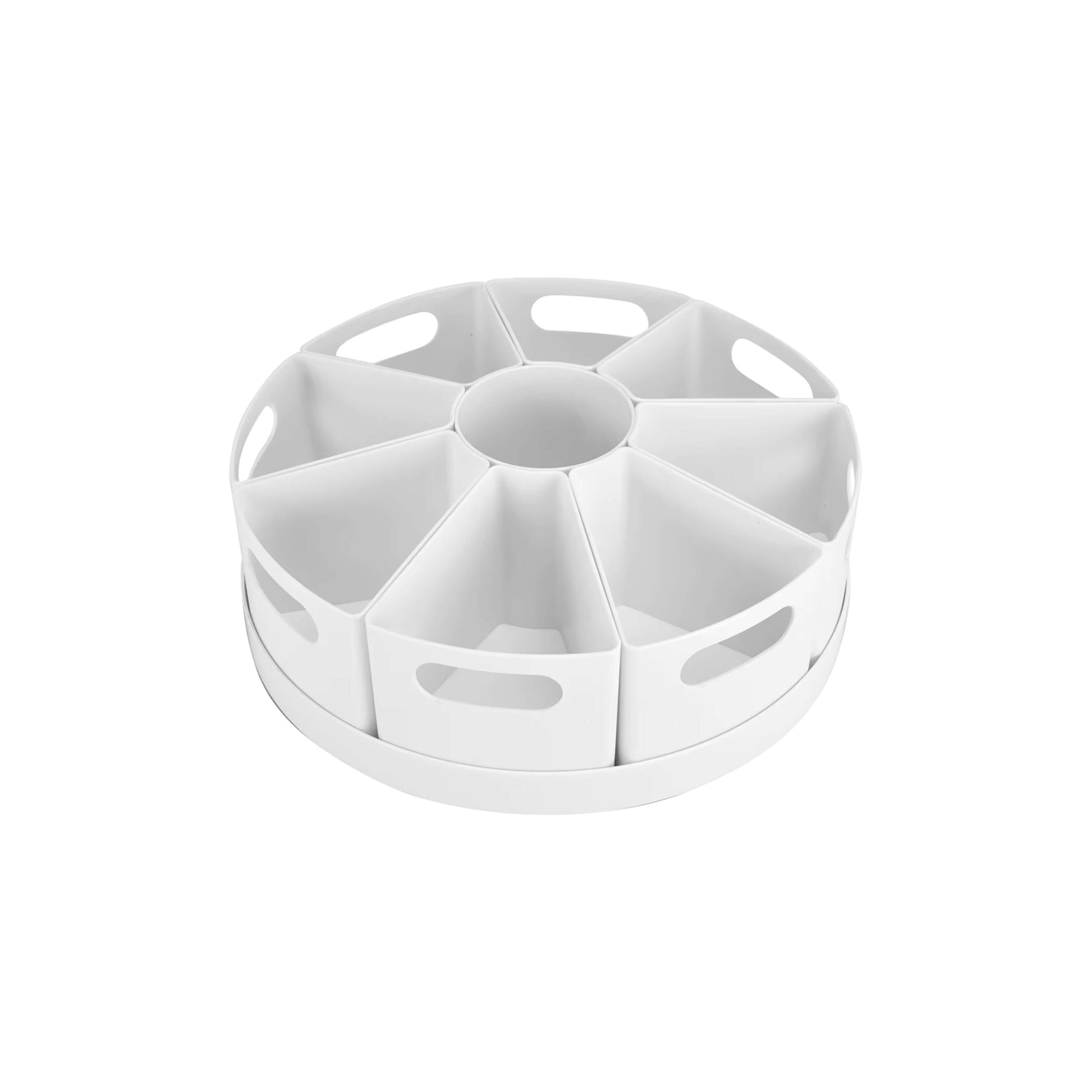 10-Piece Rotating Desk Organiser White-0