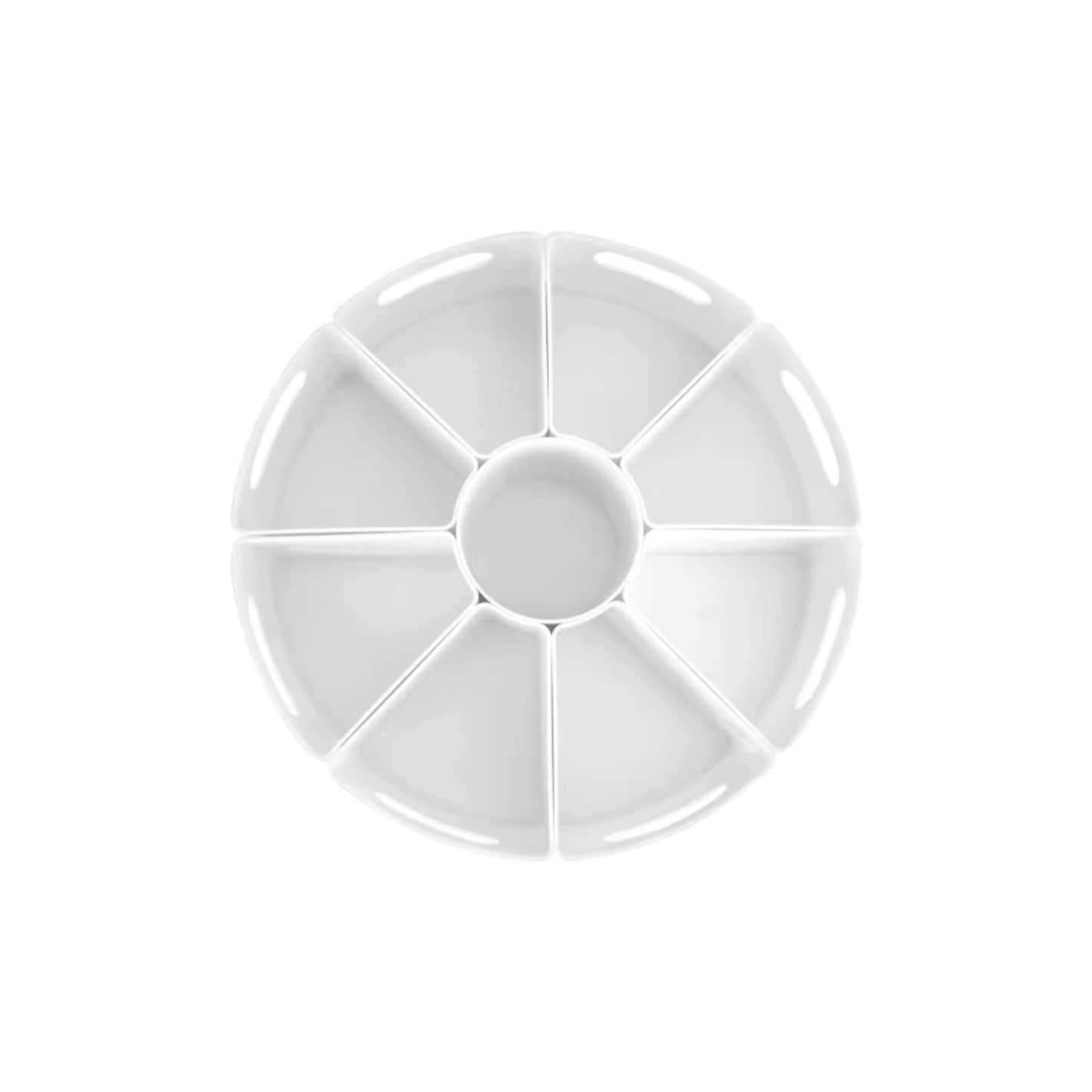 10-Piece Rotating Desk Organiser White-4