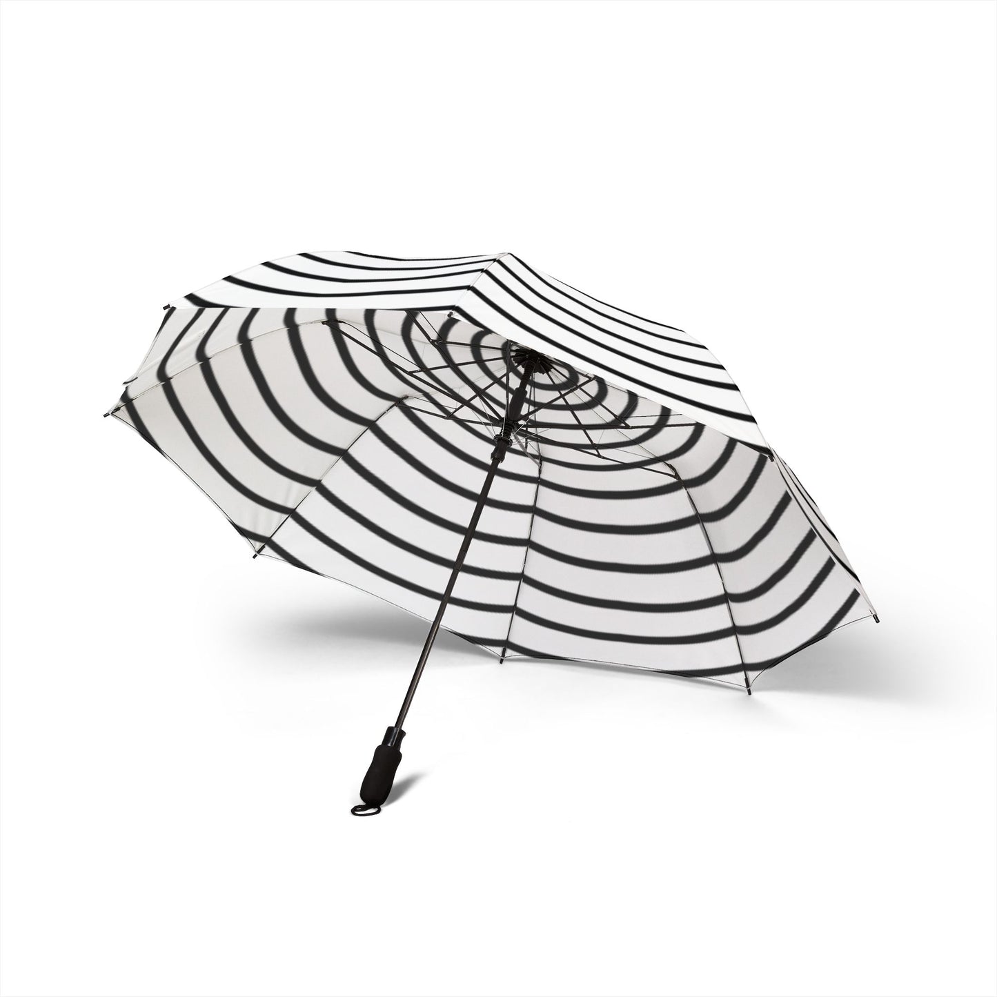 Foldable Spiral Stripe Umbrella — Compact Semi‑Automatic Rain Protection
