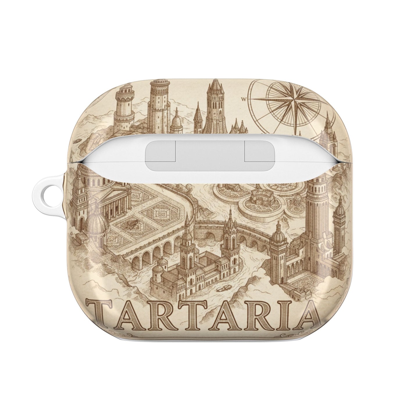 Tartaria AirPod Case — Vintage Fantasy Cityscape Protective Cover