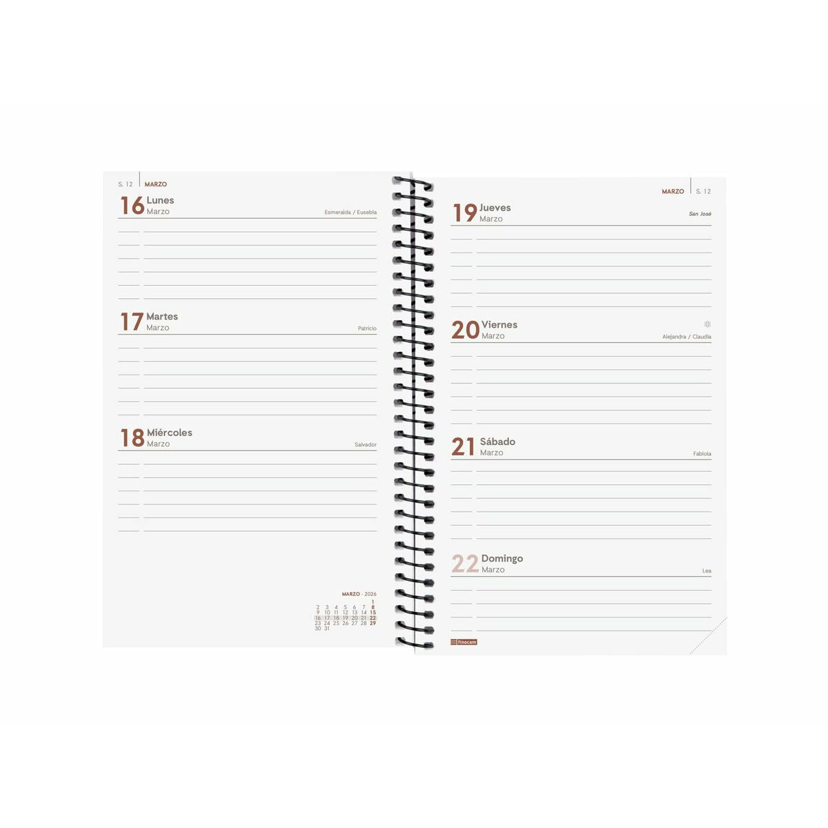 2026 Planner Finocam  11,7 x 18,1 cm-3