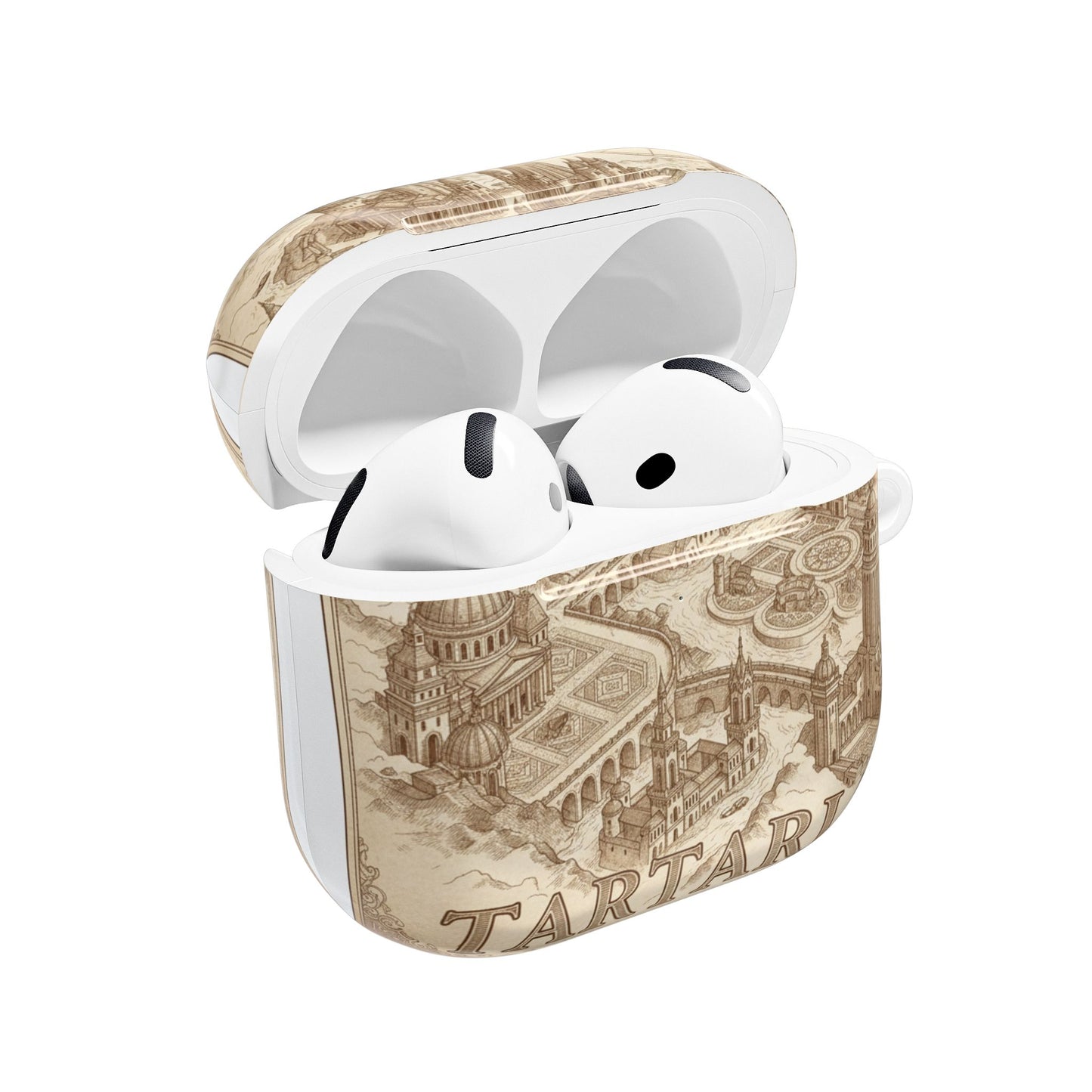 Tartaria AirPod Case — Vintage Fantasy Cityscape Protective Cover