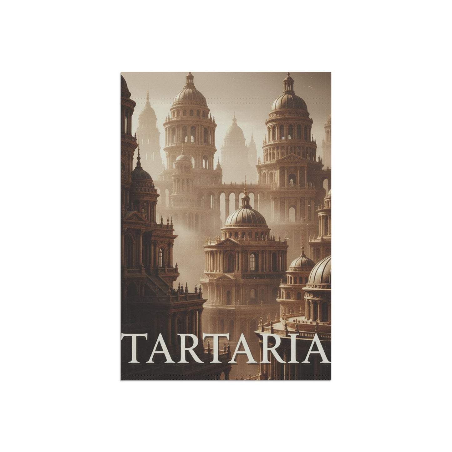 Tartaria Garden Flag — Vintage Fantasy Architectural House Banner