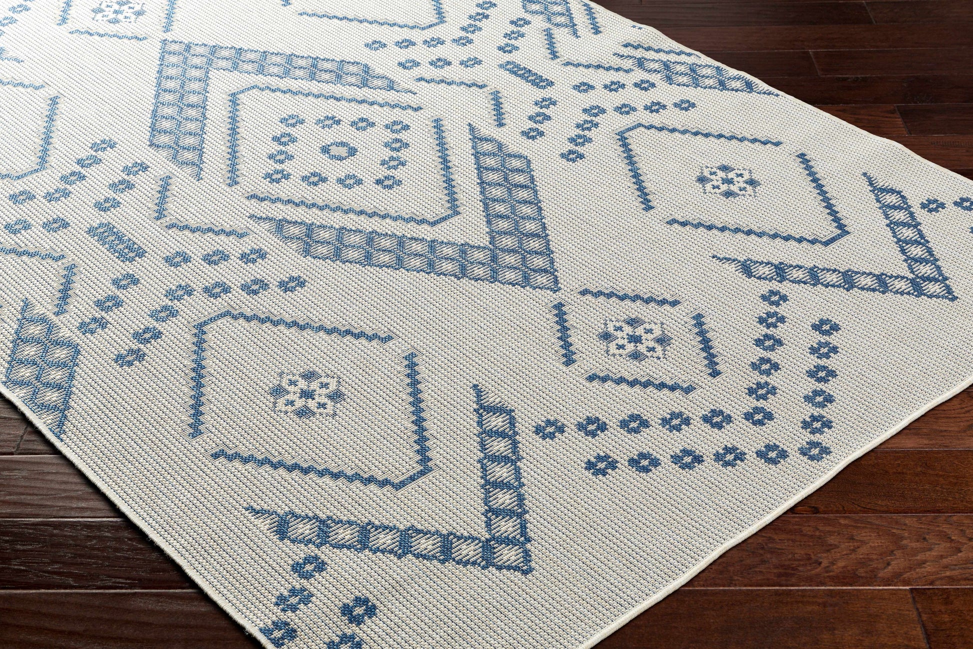 Helga Blue Area Rug - Clearance-2
